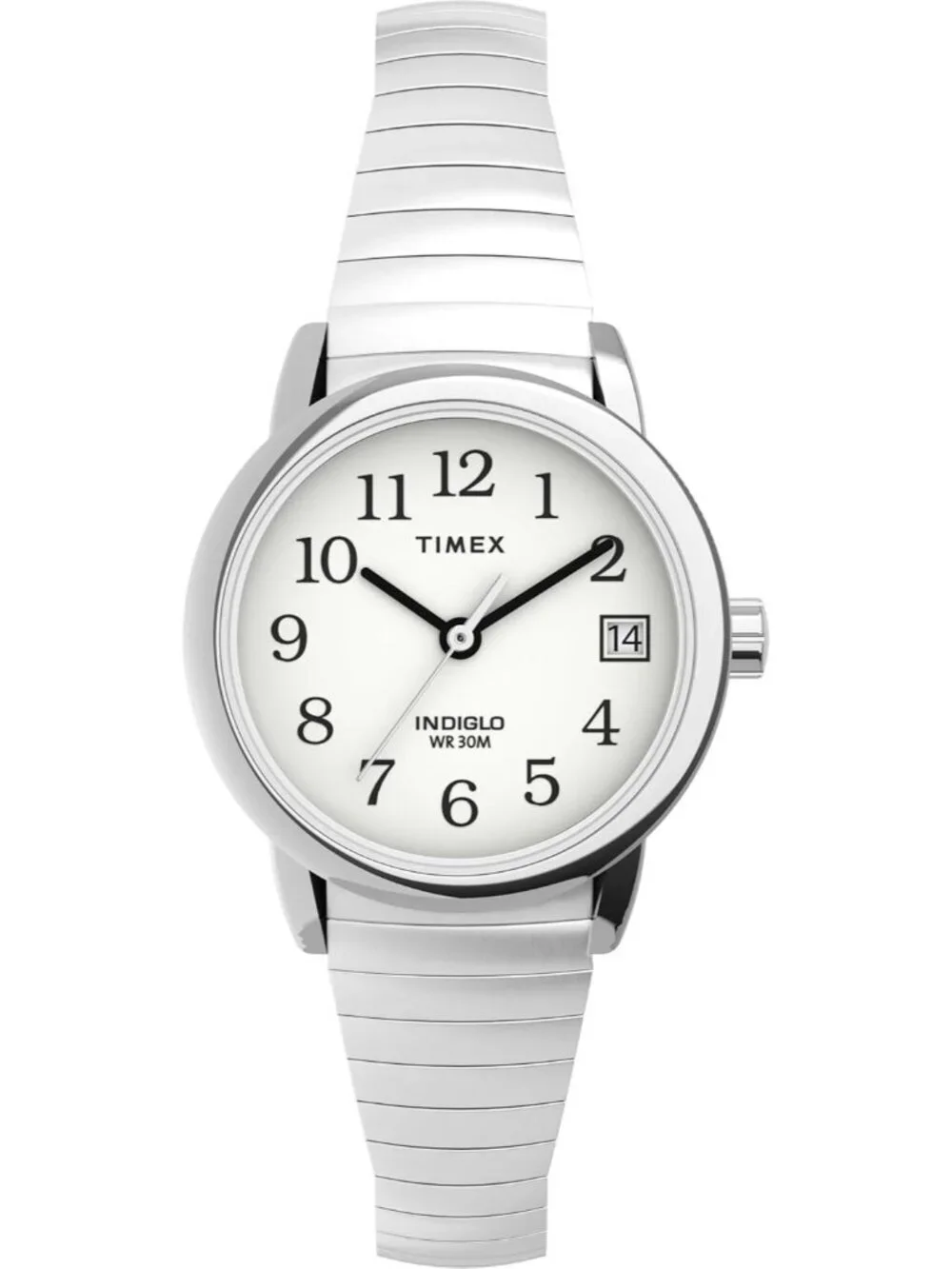 Women's Silver Analog Quartz Easy Reader Adjustable Luminous Round Classic Watch